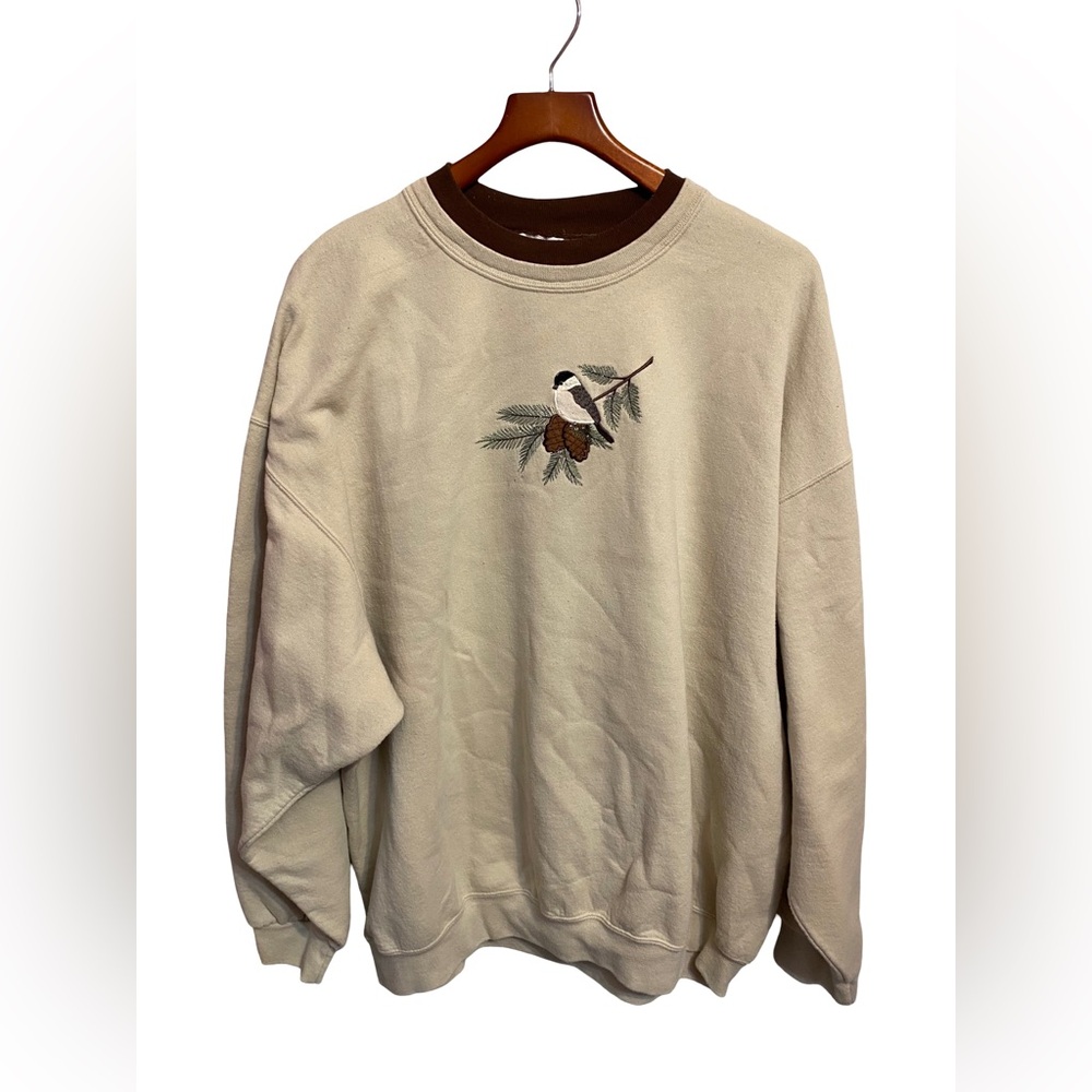 Vintage Country Store Gramacore Bird Embroidery Sweatshirt Size 3XL